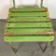 Chaise industrielle verte vintage, années 1960