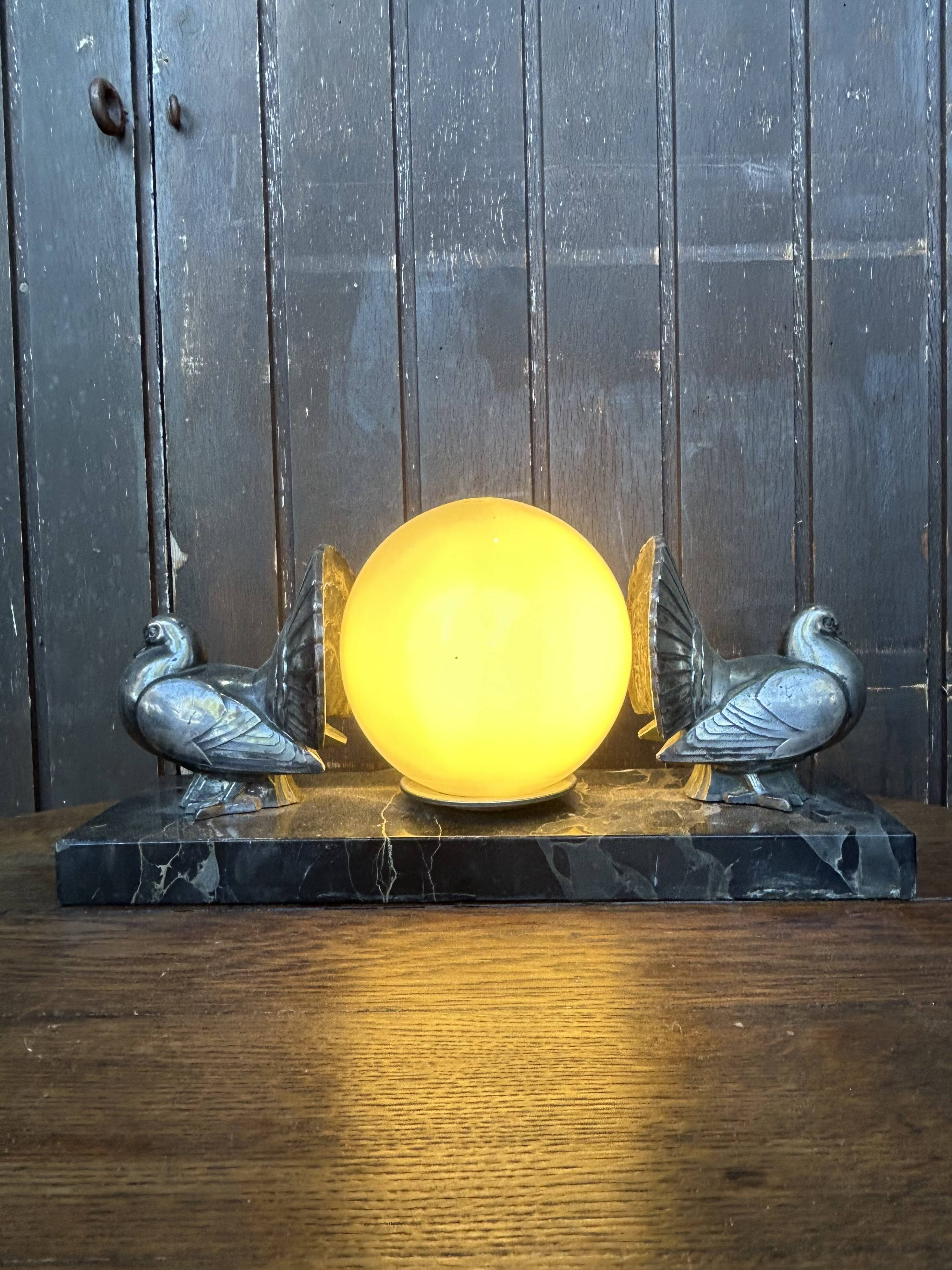 Vintage Art Deco lamp signed Perrina.