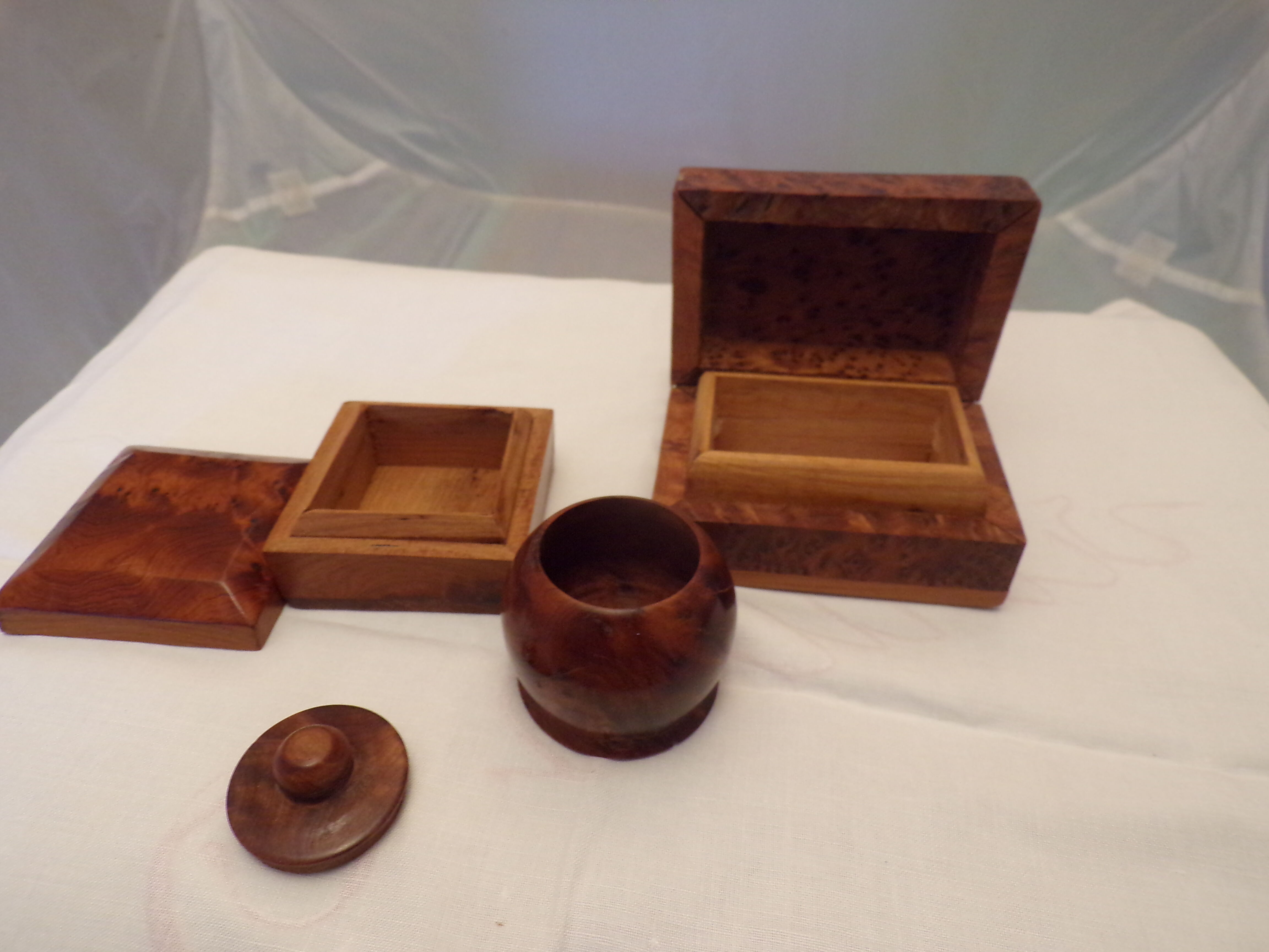 Wooden jewelry boxes