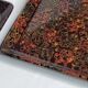 Two serving trays in vintage Japanese lacquer, "Kara-nuri"