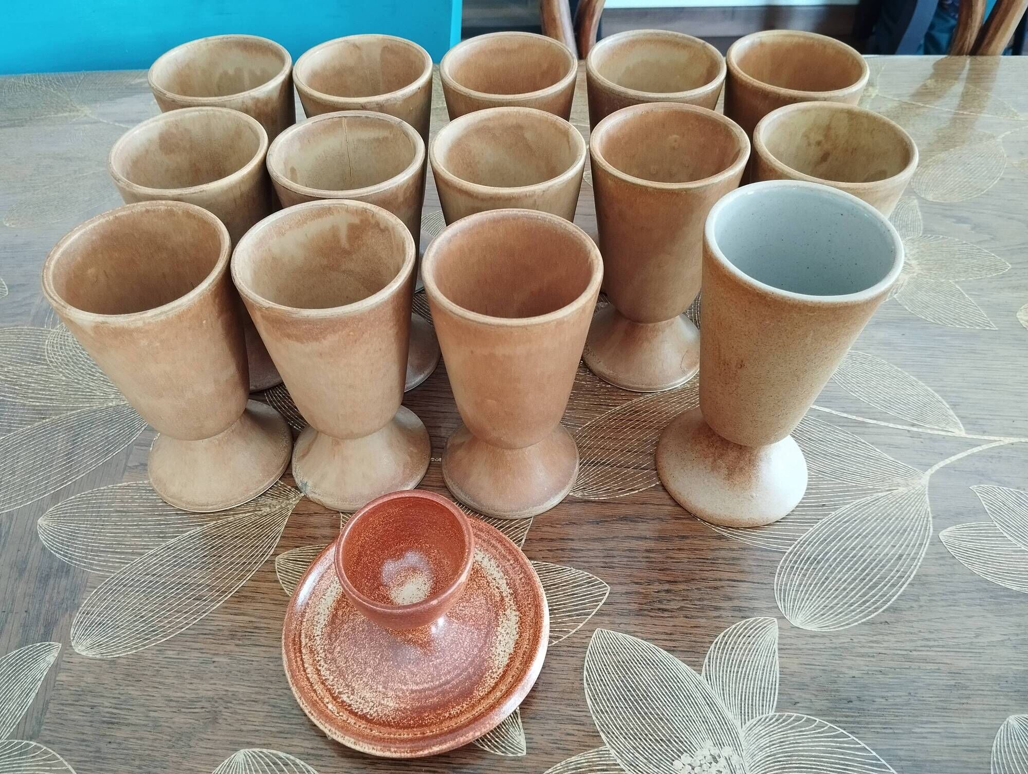 Set of stoneware dishes
