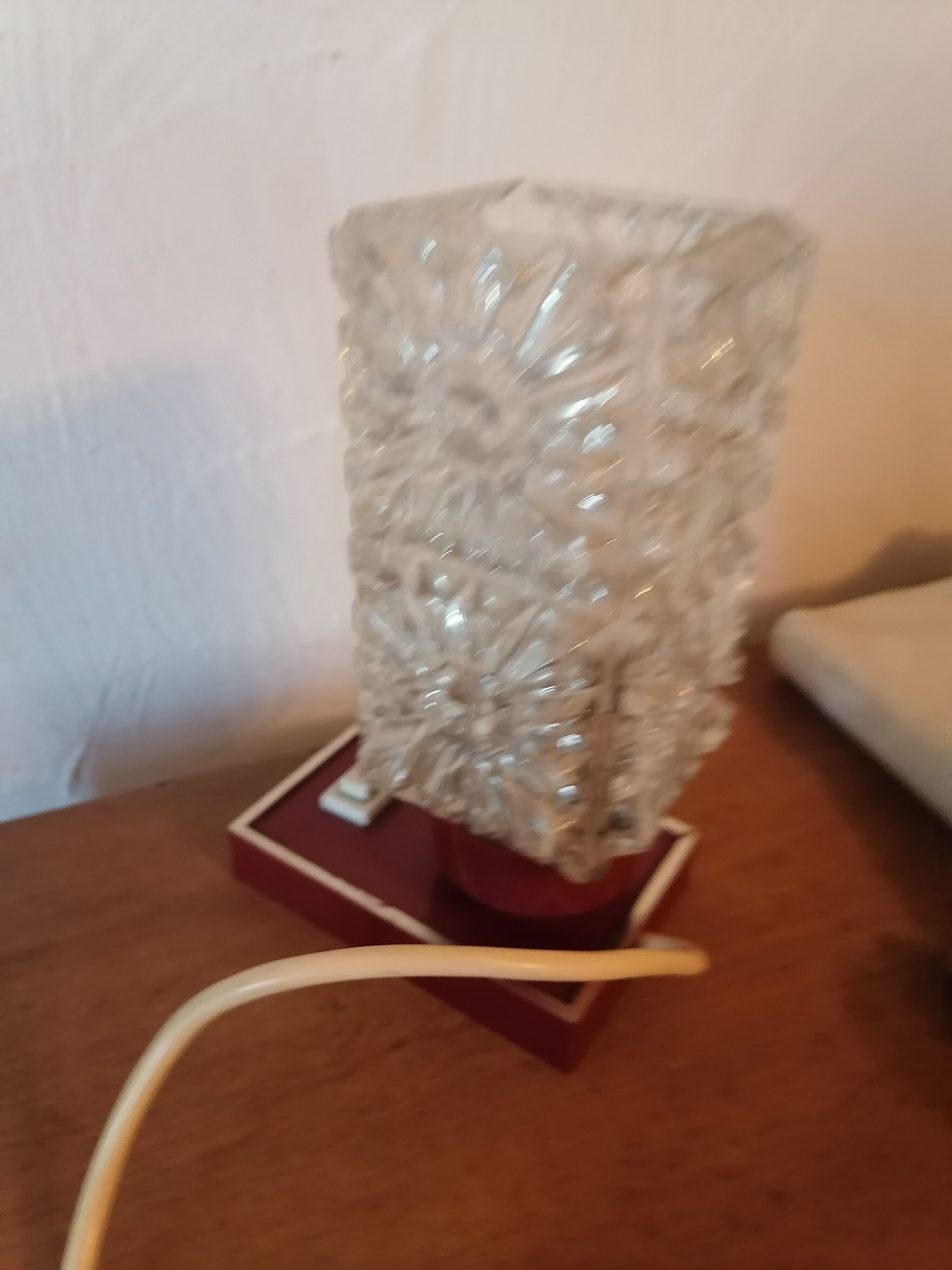 Lampe chevet bureau verre 1960 70