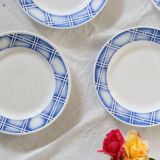 Set of 6 Sarreguemines dessert plates, Rostand pattern