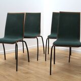 Suite de 4 chaises de salle à manger design