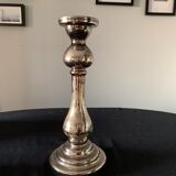 Candle holder in glass blow'mercurized