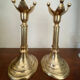 Pair of Scandinavian brass candle holders