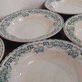 Set of 6 earthenware soup plates St-Amand "Athens"