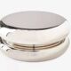 Table basse macaron fleur Delesalle chrome