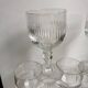 Ensemble de 8 verres à pied en verre moulé années 30 début XXème