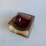 Sommerso Murano Glass Ashtray by Flavio Poli