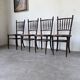 Set of 4 Fischel cane bistro chairs n019