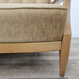 70s two seater sofa in beech