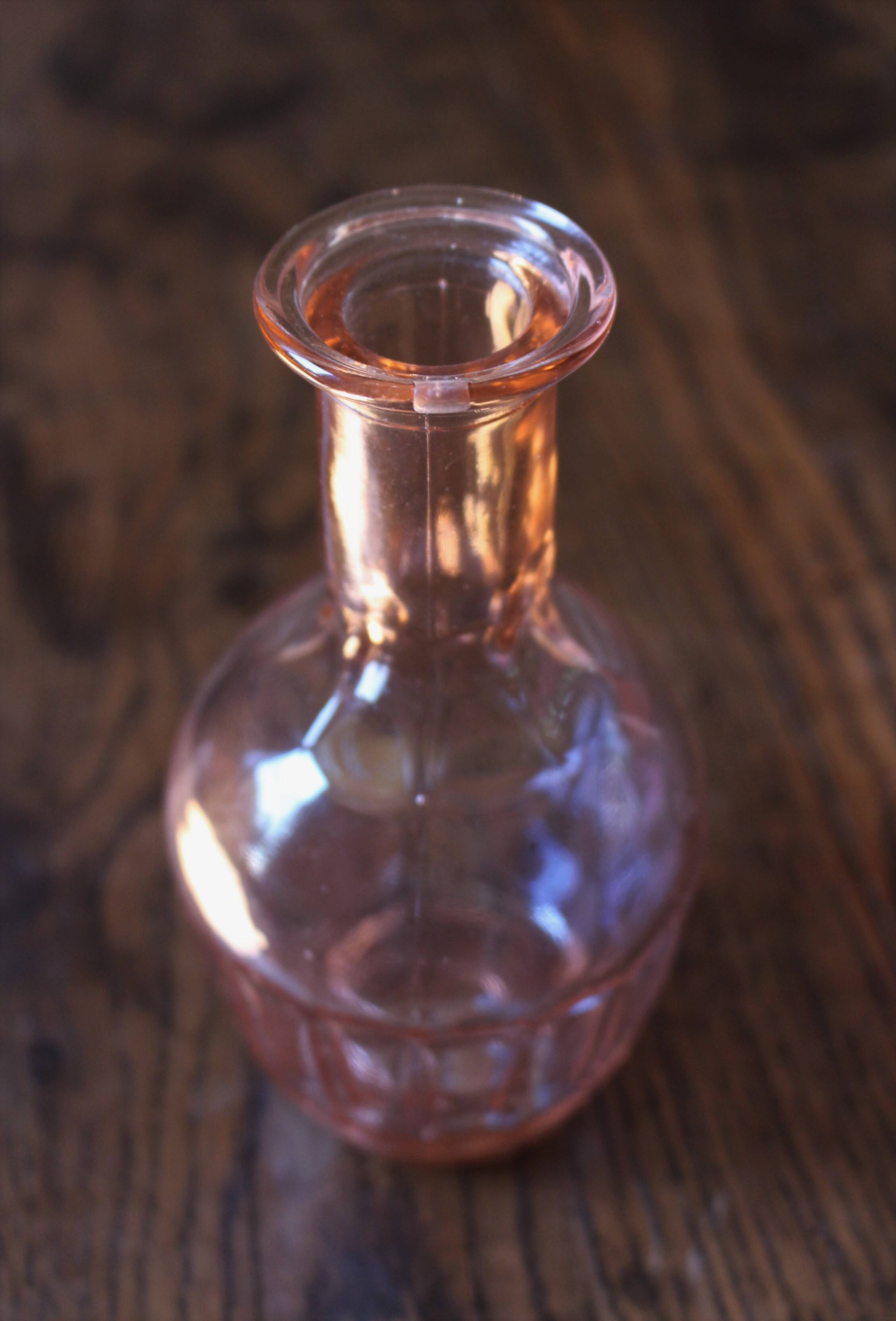 Pink glass vase Soliflore rosaline