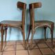 Lot 2 chaises bistrot bois vintage