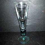Vintage absinthe glass in blue blown glass H25cm