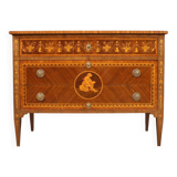 20th century Italian inlaid chest of drawers in Louis XVI style