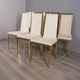 Set of 6 Vintage 1970s Chairs in Gold-Plated Brass, Designed by Renato Zevi