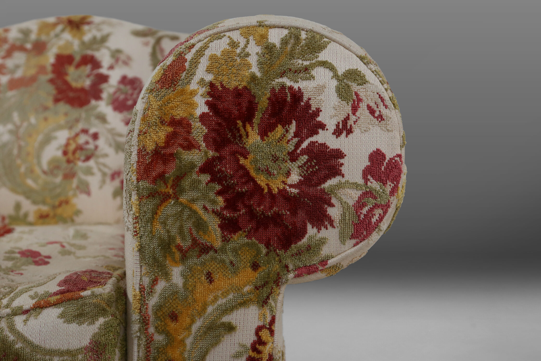 French set of lounge chairs in floral upholstery