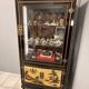 Large Asian Showcase in Black and Gold Lacquer - Display Cabinet