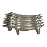 6 metal dachshund knife holders