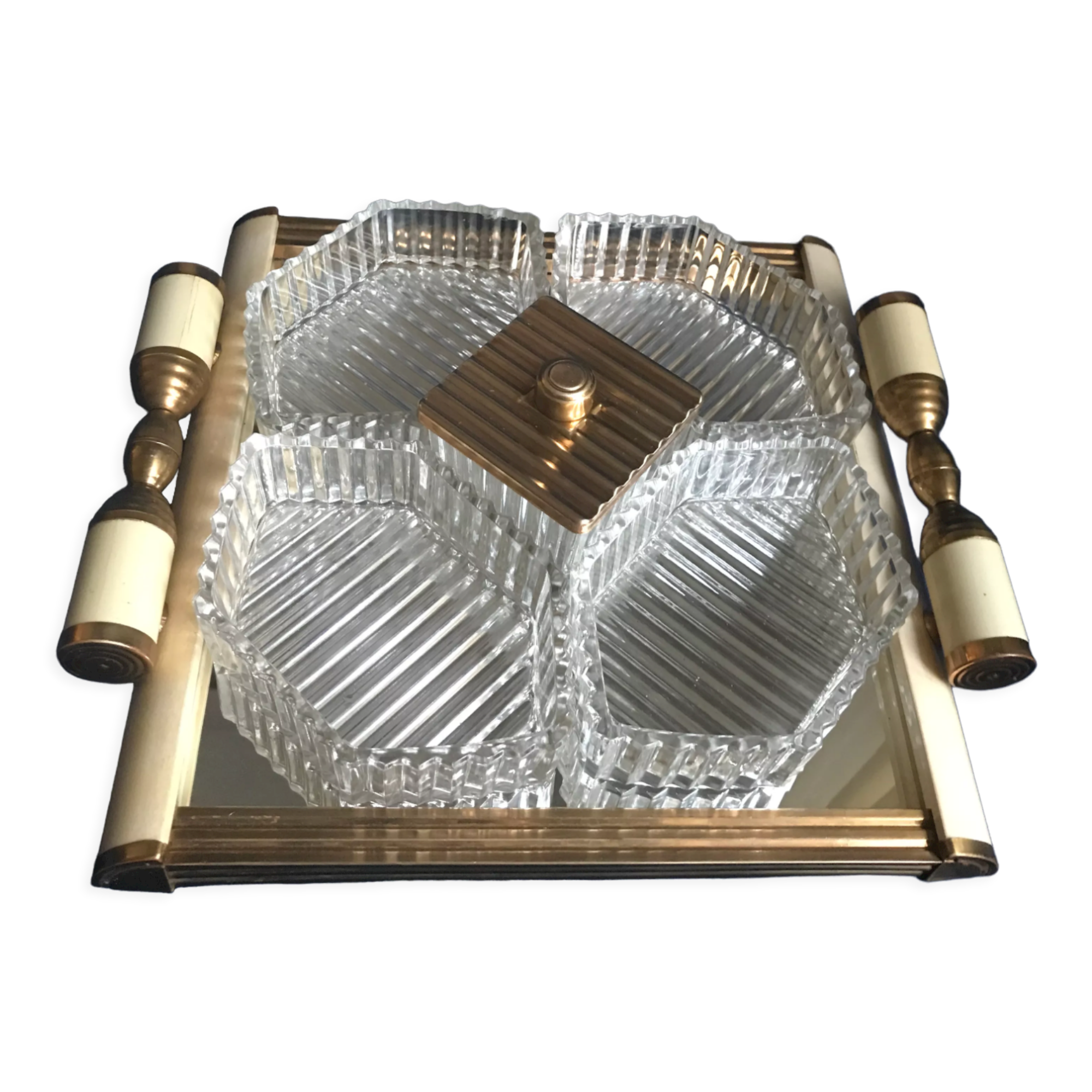 Art Deco servant mirror tray