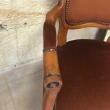 Fauteuil Voltaire assise marron