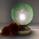 Vintage art deco globe table lamp in frosted glass