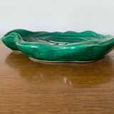 Plat Ancien Condimentier VALLAURIS Céramique Verte Art De La Table Vintage