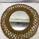 Artisanal vintage wicker mirror