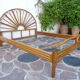Double rattan bed 60s