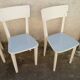Set of 6 chairs sitting painted bentwood 1950s formica
