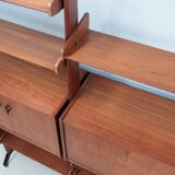 Mid century modular teak bookcase AV Arredamenti 1960s
