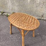 Wicker coffee table 1950