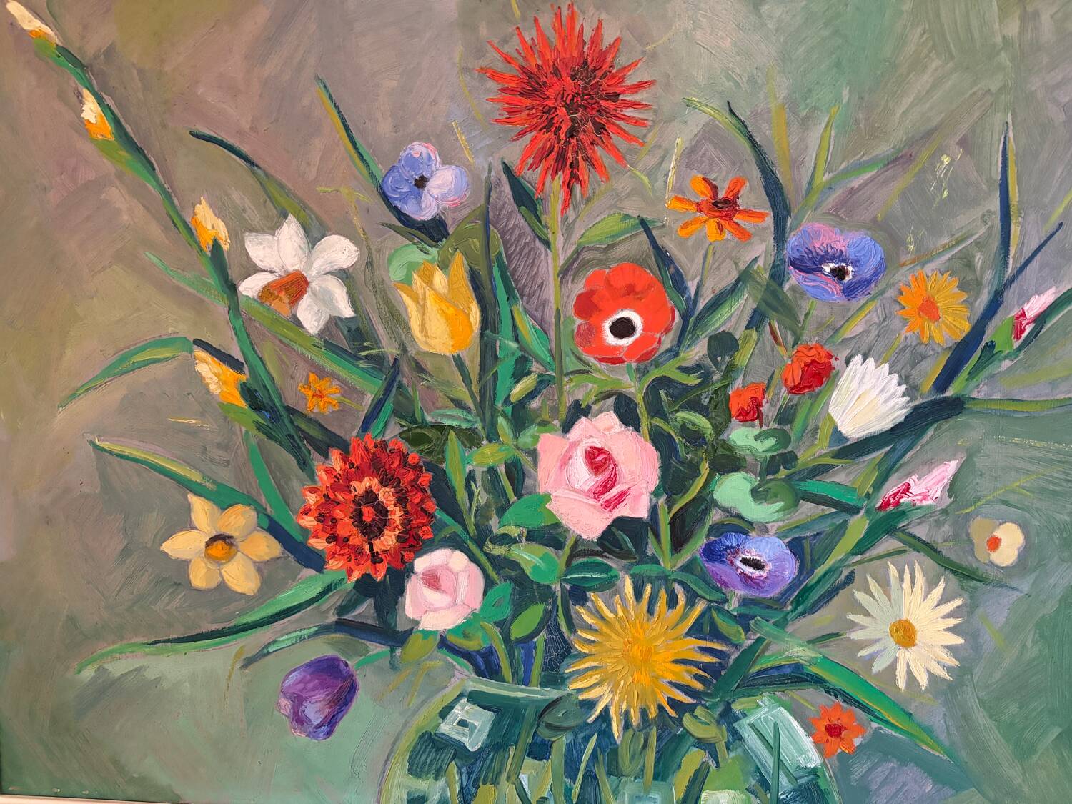 Signed bouquet of flowers