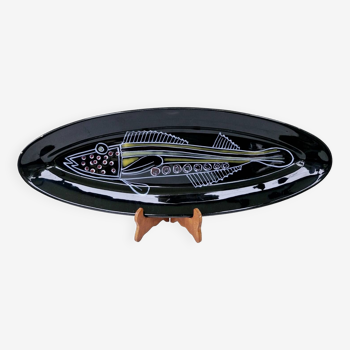 Large Earthenware Fish Dish Robert Picault For Longchamp