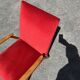 Vintage Armchair 50s/60s Scandinavian Style - Red Velvet and Compass