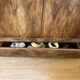 Louis Philippe solid walnut cabinet and walnut bramble veneer doors