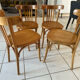 Set of 4 vintage bistro chairs from the 1960s.