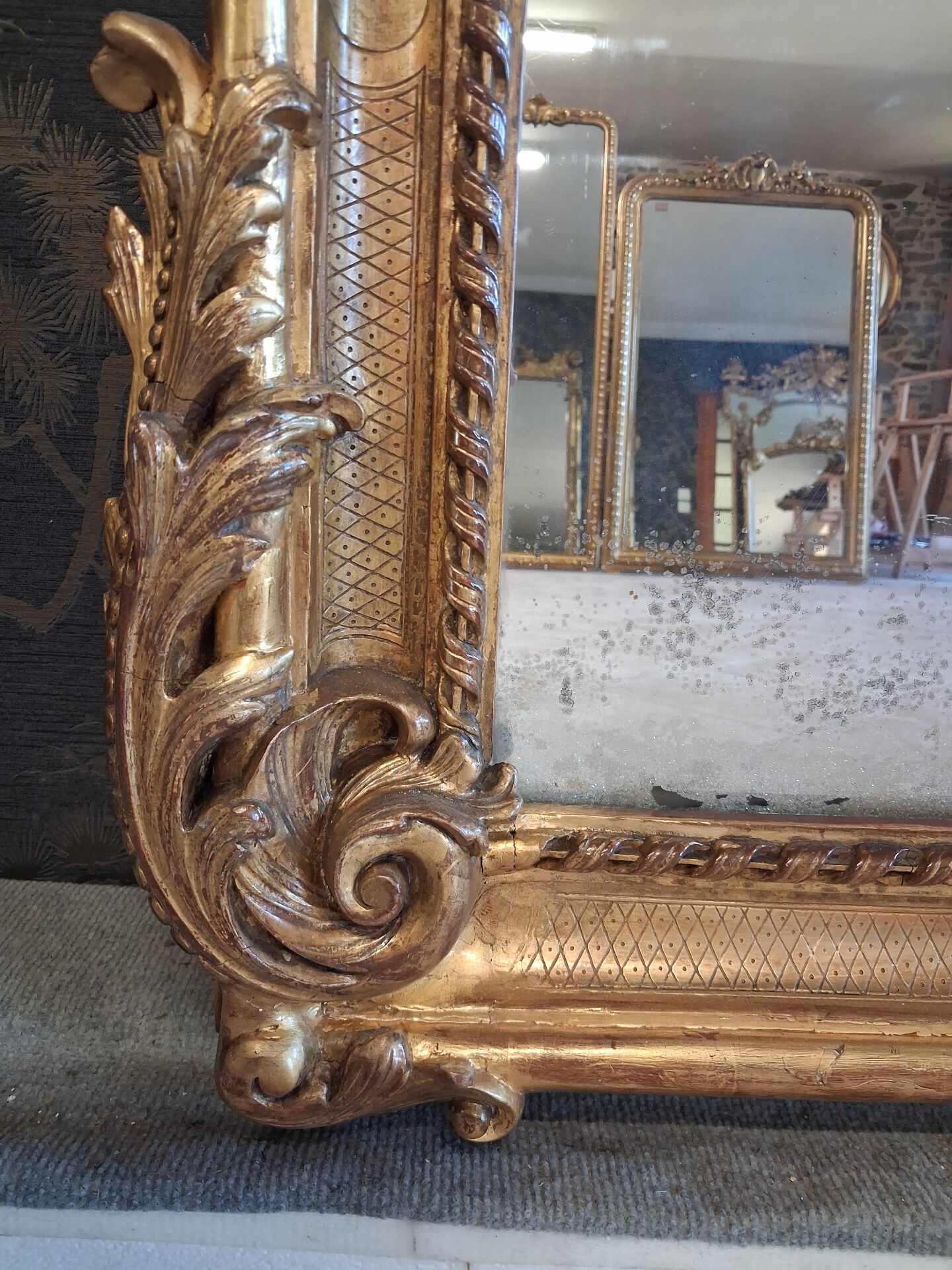 Miroir époque XIX 205 x 140