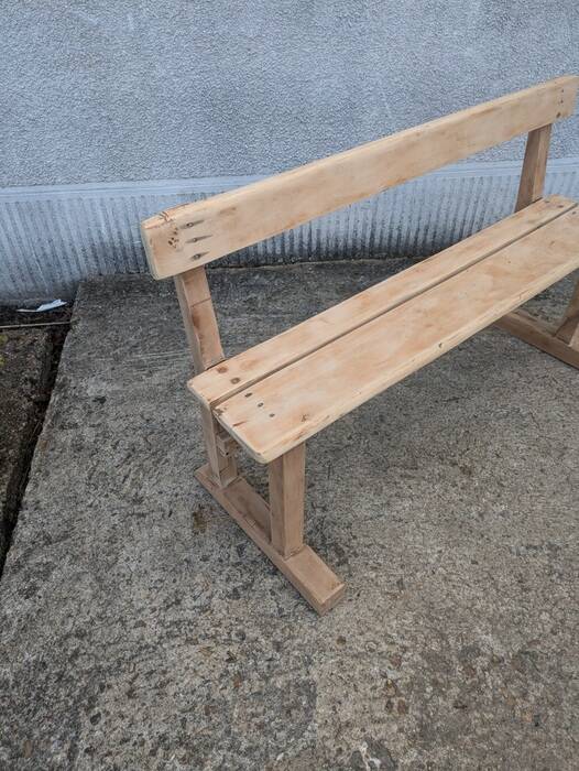 Bench with backrest