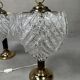 2x vintage table lamps Mazzega 'Frozen leaves'