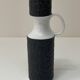 Vase soliflore Bavaria noir texturé vintage années 70