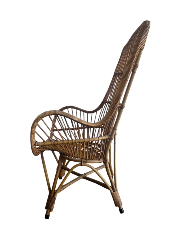 Chaise/siège monoplace/fauteuil vintage en osier