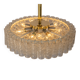 Grand lustre Doria avec tubes de verre glace, Allemagne, années 1960