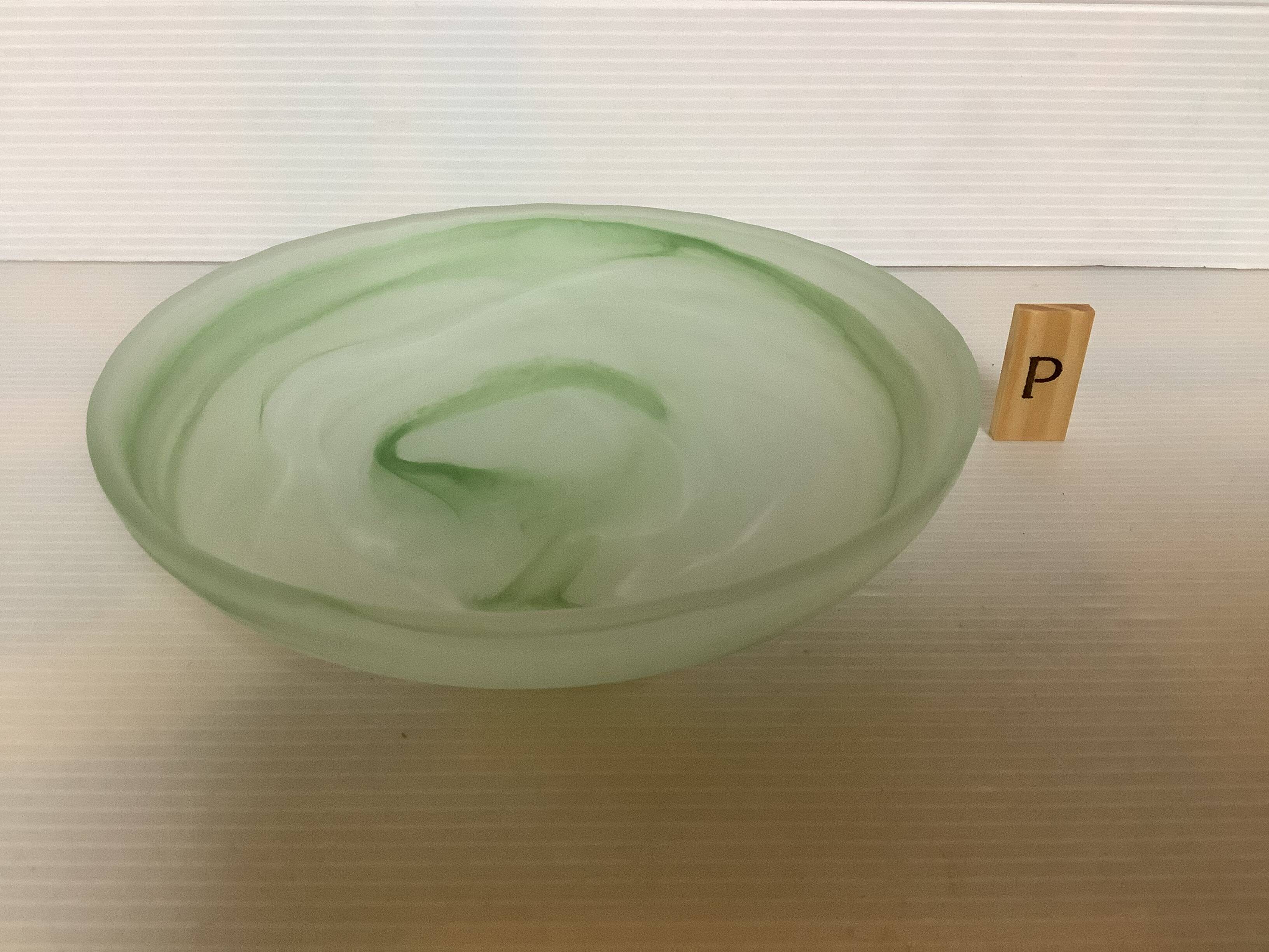 Green glass paste empty pocket ashtray P