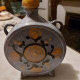 Earthenware carafe with 3 small glasses