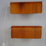 Pair of teak bedside sconces, model V321 from Nator
