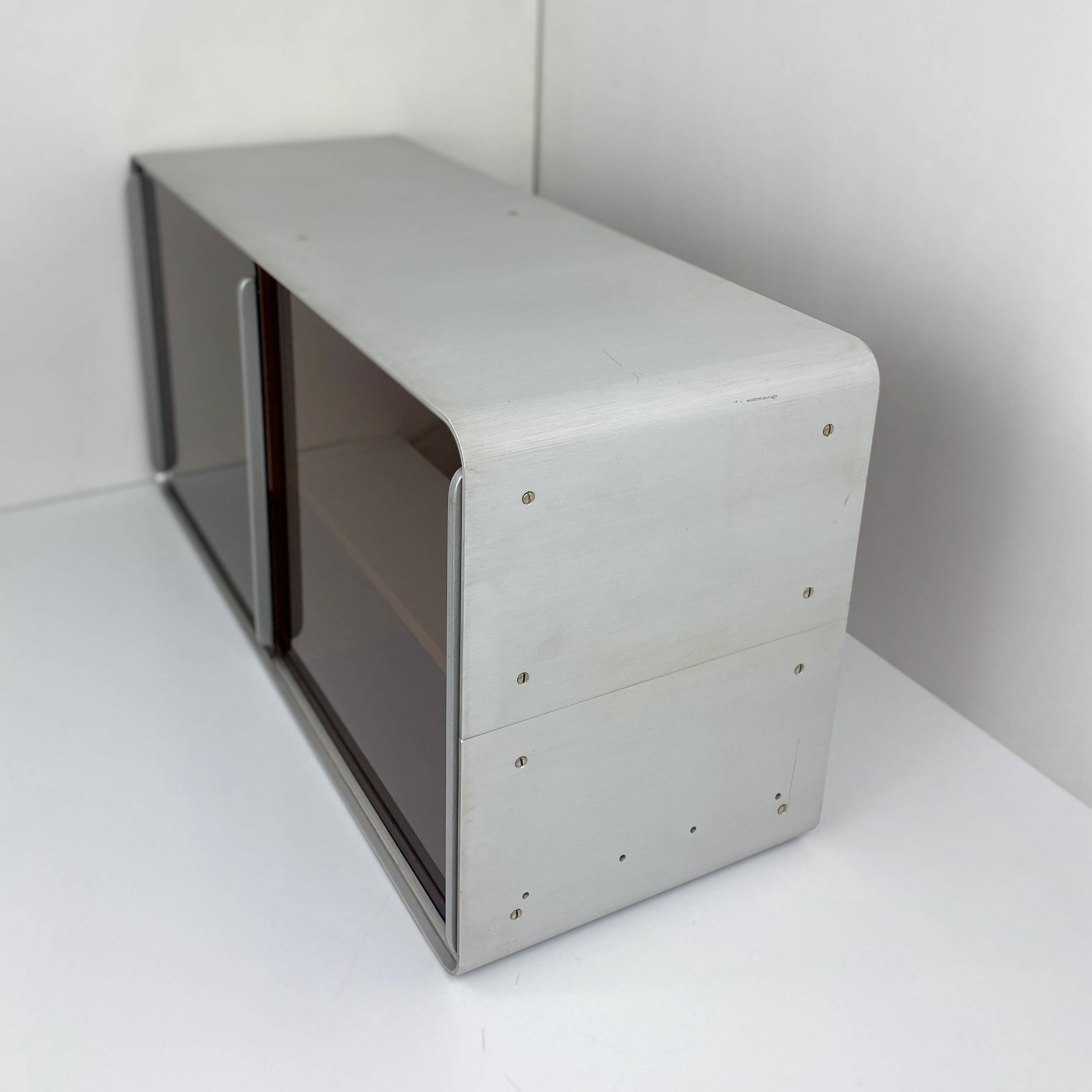 Vintage modular aluminum wall unit — 60s-70s