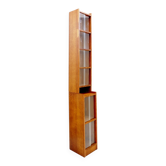 Large vintage glass library mid-century - 1960s