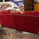 Louis XV style daybed in red velvet